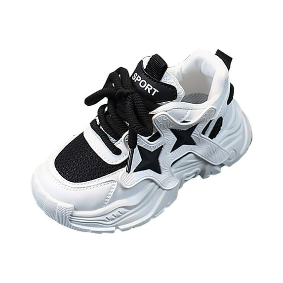Yindaity Mesh Boy Running Shoes Lightweight Breathable Sport Sneakers Boys (Little kid/Big kid) Toddler Shoes Black,8.5