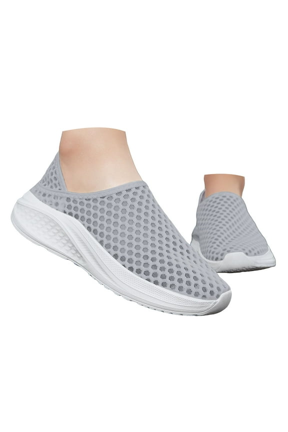 Mesh Women Shoes Sneakers Hike Barefoot Shoes for Women Men Waterproof Trail Running Healthy & Non-Slip Barefoot Footwear Running Shoes for Women Grey,36