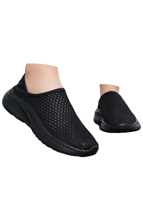 Mesh Road Running Shoes Sneakers Barefoot Shoes for Womens Mens Minimalist Trail Running Hiking Comfortable Walking Shoes for Women Black,36