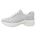 thumbnail image 1 of Yindaity PU Shoes for Women Women's Wide Toe Box Road Running Shoes | Wide Athletic Tennis Sneakers with Rubber Outsole Lightweight Running Shoes Light Gray,8, 1 of 6