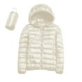 thumbnail image 1 of Yindaity Womens Puffer Jacket 2024 Winter Warm Packable Lightweight Down Jacket Slim Fit Hooded Jacket Coat for Travel (White,S), 1 of 6