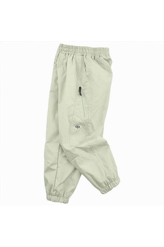 Pants for Boys Boys' Solid Color Drawstring Elastic Waist Pants(Khaki,7-8 Years)
