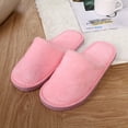 thumbnail image 1 of Yindaity Pink Slippers Women's Fuzzy Slippers Plush Band House Thick Sole Slippers Pink,7-7.5, 1 of 9