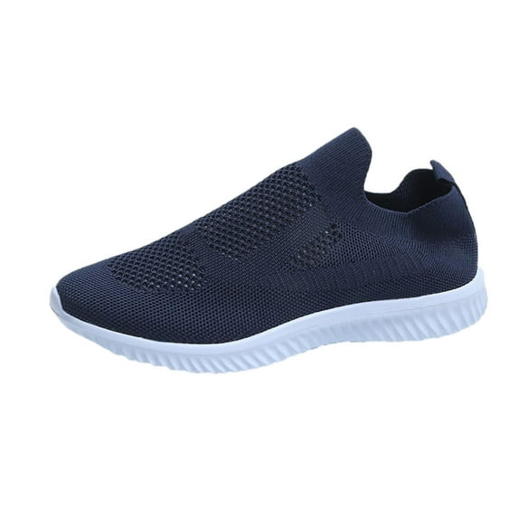 Yindaity Shoes For Women Breathable Soft Slip On Sneakers Comfort Mesh Up Stretch Sneaker Walking Shoes Women'S Sneakers Blue,7.5