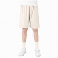 thumbnail image 1 of Yindaity Short for Boys Baby Boys' Cotton Shorts Toddler Boy Soft Casual Pull-On Shorts Elastic Waist Kids(Beige,6-7 Years), 1 of 6