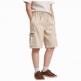 thumbnail image 1 of Yindaity Shorts for Kids Boys Toddler to Youth Athletic Shorts for Boys and Girls Soccer Basketball Sports(Khaki,7-8 Years), 1 of 5