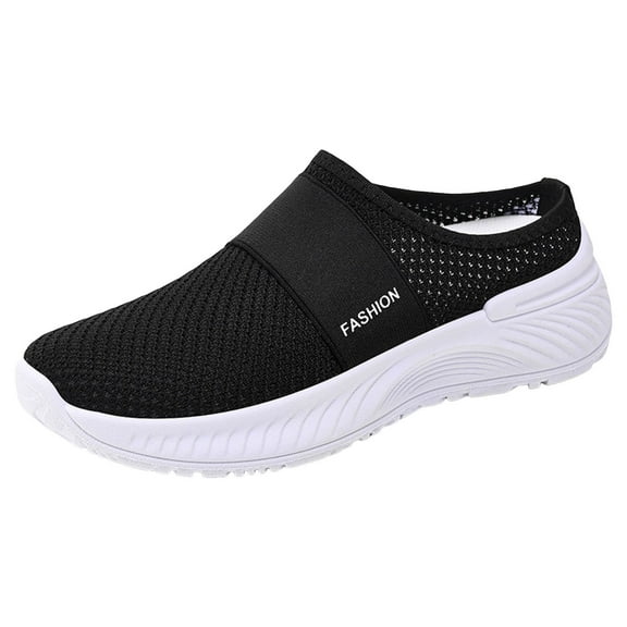 Yindaity Slip On Shoes for Women Womens Slip On Loafer Casual Walking Shoes Comfortable Non-Slip Flats(Black,7)