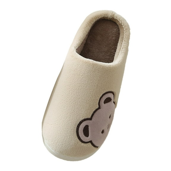 Yindaity Slippers Men Men's Slippers Fuzzy Indoor Outdoor House Shoes Khaki,8.5