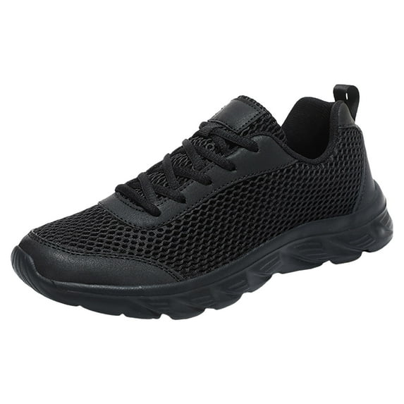 Yindaity Sneakers Men Mens Tennis Shoes Low Top Fashion Sneakers PU Leather Casual Shoe for Men (Black,10.5)