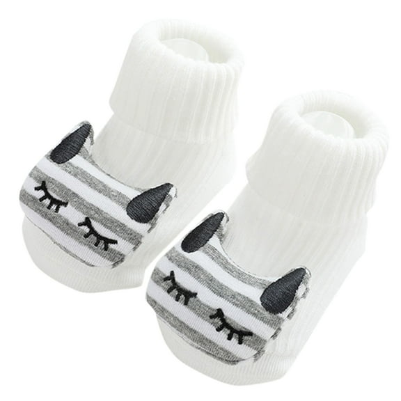 Yindaity Sock Shoes Spring And Autumn 6D Cartoon Toy Baby Socks Glue Dispensing Non Slip Loose Neck Baby Socks Children Floor Socks Sock Shoes for Baby Girl (B,0-6 Months)
