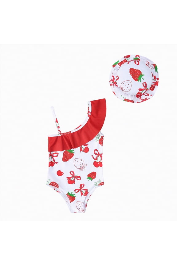 Summer Swim Suit Baby Girl Purple White Pink Swimsuit Toddler Girl Solid Bathing Suit Infant Two Piece Bikini Set Baby Bathing Suit Girl(White,18-24 Months)