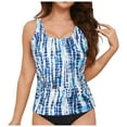 thumbnail image 1 of Yindaity Tankini Tops for Women Swimwear Top Only Tummy Control Bathing Suit Top No Bottom (Available in Plus) Bathing Suit Tops for Women(Navy,L), 1 of 8