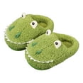 thumbnail image 1 of Yindaity Toddler Boy Slippers Boys Girls Cozy House Slippers Warm Plush Winter Cotton Slipper Kids Cute Dinosaur Indoor Shoes Non-Slip(Green,13), 1 of 9