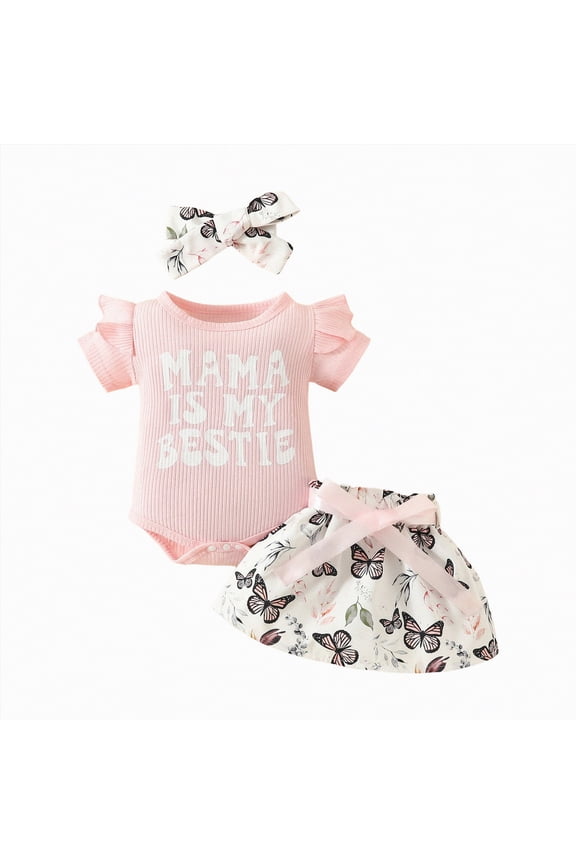 Toddler Girl Clothes, 2Pcs Baby Girl Summer Outfits Sleeveless Bow Knot Tank Shirts Tops + Shorts Clothing Sets 1-5T Short T-shirt Sets(Pink,12-18 Months)