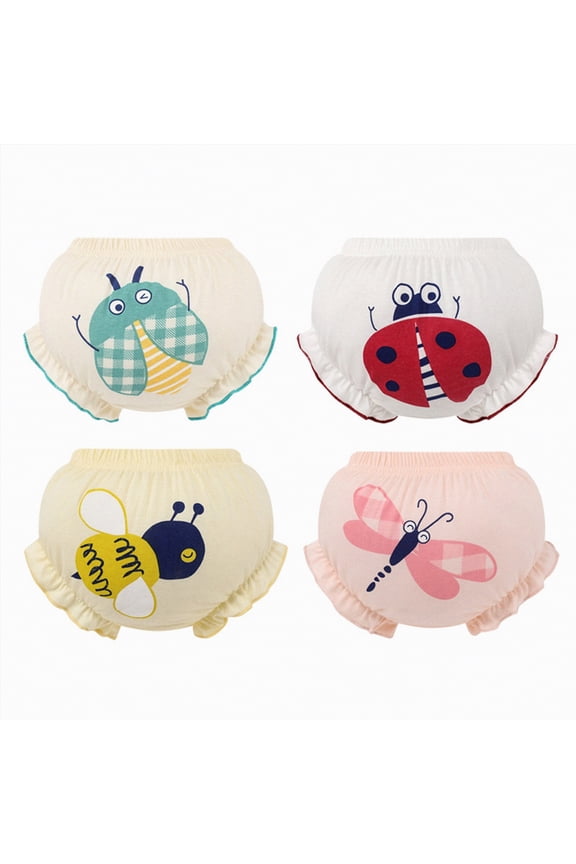 Toddler Girl Underwear Toddler Potty Training Pants,Cotton Training Underwear Size 2T,3T,4T,Waterproof Underwear for Kids(Yellow,2-3 Years)