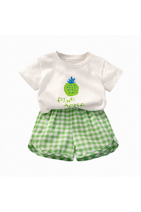 Toddler Girls Dresses Outfits 1T 2T 3T 4T 5T 6T Toddler Girls Summer Clothes 5T Girls Sunflower Fly Sleeve T-shirt Denim Shorts 2PCs Set Dailywear(Green,3-4 Years)