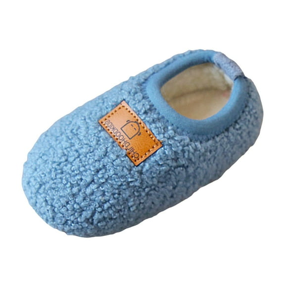 Yindaity Toddler House Slippers Toddler Rabbit Winter Slippers - Soft Plush Indoor Bunny Slippers for Girls & Boys(Blue,21=15.5)