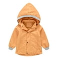 thumbnail image 1 of Yindaity Toddler Little Boy Girl Winter Hooded Coat Lined Down Jacket Girls Winter Jacket Orange,2-3 Years, 1 of 4