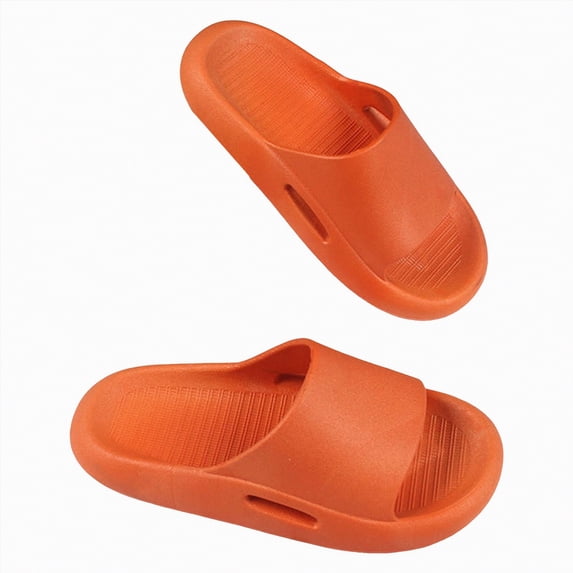 Yindaity Toddler Shoes Kids Boys Girls Pillow Slippers Slip-On Slide Sandals, Summer Beach Pool Shoes, Indoor and Outdoor(Orange,24)