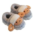 thumbnail image 1 of Yindaity Toddler Slippers Baby Girls' Cartoon Indoor Anti Slip House Slippers(Grey,9), 1 of 4