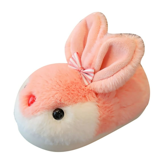 Yindaity Toddler Slippers Boys Baby Girls' House Slippers with Non-Slip Rubber(Pink,12)