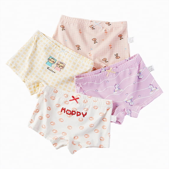 Yindaity Training Underwear for Girls Girls Brief Kids Soft Underwear Toddler Panties Cotton Undies(Purple,12-14 Years)