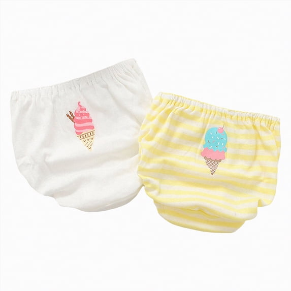 Yindaity Underwear Toddler Girl Girls' Cotton Underwear - Comfortable & Breathable Panties for Kids(Yellow,18-24 Months)