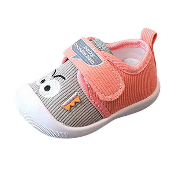 Yindaity Walking Shoes for Babies Baby Shoes Boys Girls First Walking Shoes Sneakers Crib Shoes Breathable Lightweight Slip On Shoes (Pink,3-6Months)