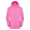 thumbnail image 1 of Yindaity Waterproof Jackets for Women Women's Lightweight Pocket Zip-Up Hoodie Jacket for Women with Plus Size (Pink,S), 1 of 6