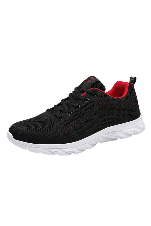 Wide Sneakers for Men Men's Mesh Dress Sneakers Oxfords Business Casual Walking Shoes Tennis Comfortable Red,11