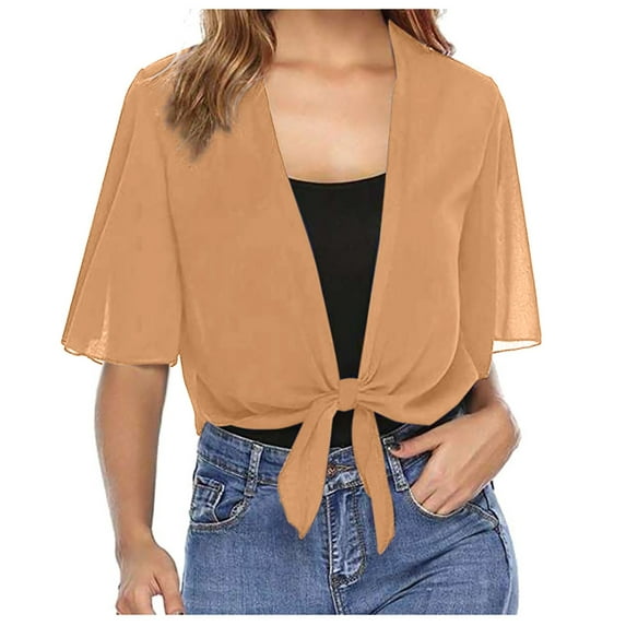 Yindaity Women Cardigan Open Front Lightweight Cardigan Draped Knit Cardigan Cardigan Sweaters for Women Lightweight (Khaki,M)