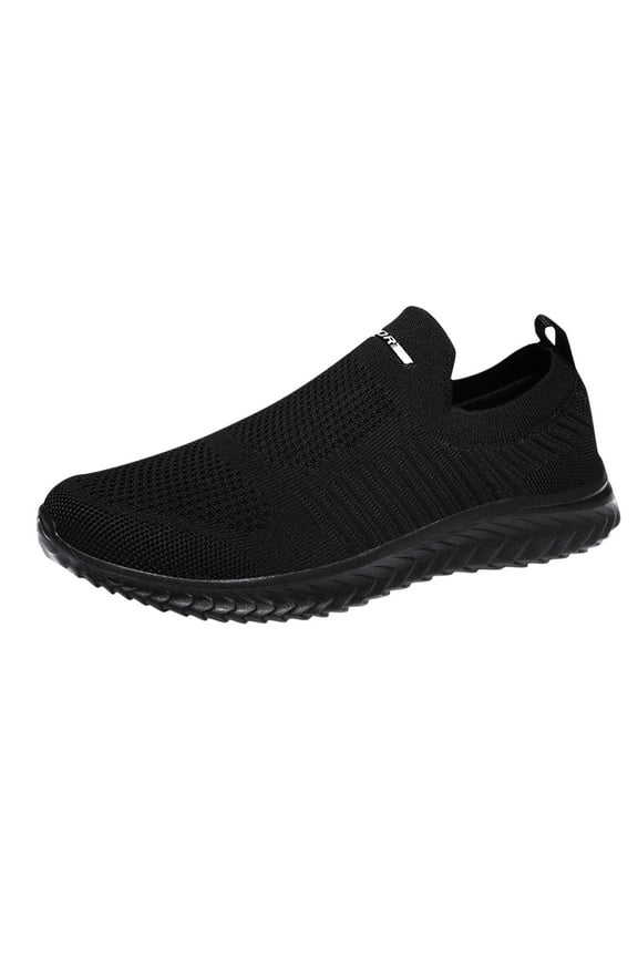 Women Extra Wide Shoes Wide Toe Box Shoes for Men XX Wide Width Swollen Feet - Men's Slip-ons with Arch Support Insole for Plantar Fasciitis Black,8.5