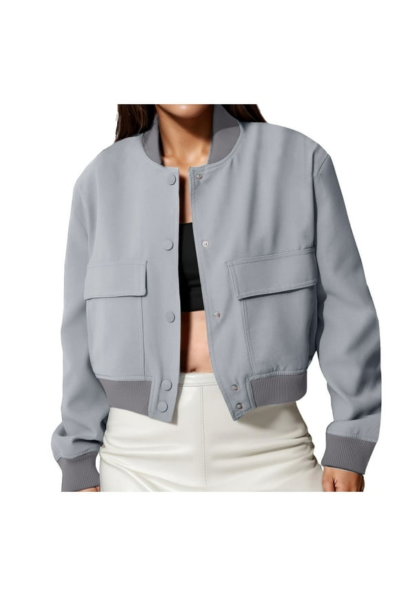 Women'S Blazers & Suit Jackets Womens Fleece Jacket Western Aztec Print Long Sleeve Snap Button Down Shacket Zip up Jackets with Pockets (Grey,L)