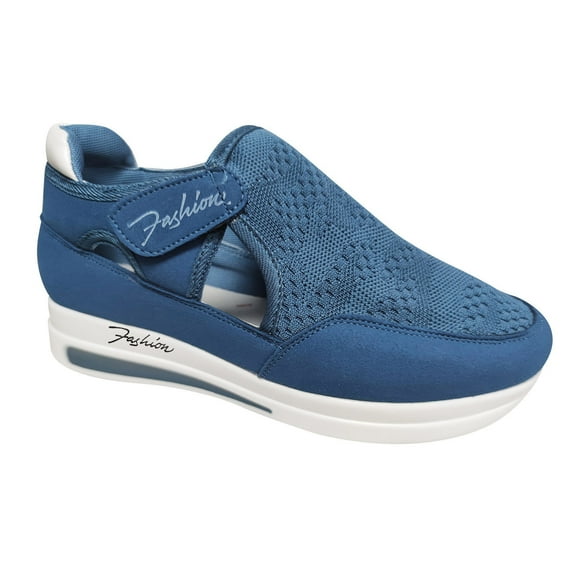 Yindaity Women'S Slip On Shoes Non Slip Fashion Canvas Sneakers Low Top Casual Shoes Sneakers for Women Blue,8.5