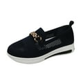 thumbnail image 1 of Yindaity Women'S Slip On Shoes Non Slip Fashion Canvas Sneakers Low Top Casual Shoes Womens Sneakers Dark Blue,6.5, 1 of 6