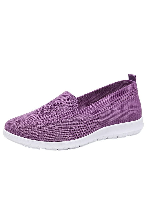 Women'S Slip On Sneakers Wide Width Available Women Sneakers Purple,7.5