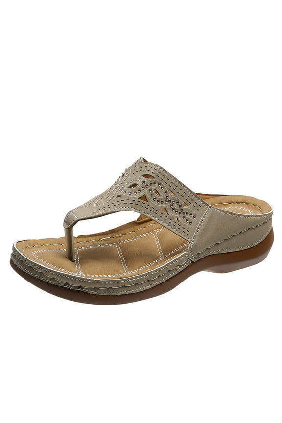 Women Sandals Comfortable Topic Open Toe Buckle Ankle Strap Espadrilles Flatform Wedge Casual Sandal Grey,6.5