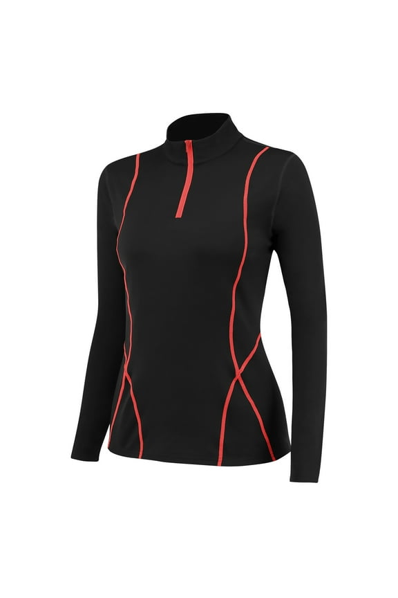 Women's Athletic Half Zip Pullover Sweatshirt Workout Top Crop Quarter Zip Pullover Yoga Running Jackets Orange,XL