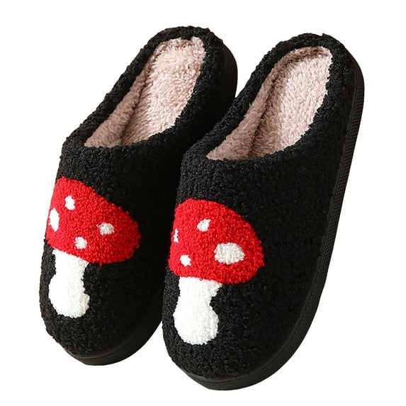 Yindaity Women's Soft Slippers Slip on House Fuzzy Shoes Indoor Outdoor Anti-Slip Sole(K,8)