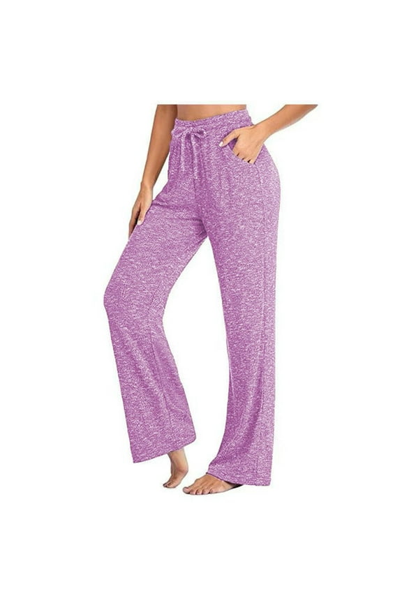 Women's Yoga Dress Pants Stretchy Work Slacks Business Casual Straight Leg/Bootcut Pull on Trousers with Pockets (Pink,3XL)