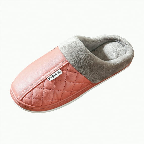 Yindaity Womens Indoor Outdoor Slippers Women's Shearling Suede Slippers, Memory Foam Australian Sheepskin Waterproof Indoor Outdoor House Shoes with Rubber Sole(Hot Pink,15.99)