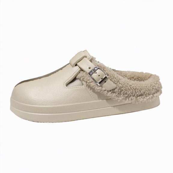 Yindaity Womens Indoor Outdoor Slippers Womens Fuzzy Slippers Ladies Arch Support Memory Foam Slippers Warm Comfy Slip On Indoor House Shoes(Khaki,9.9)