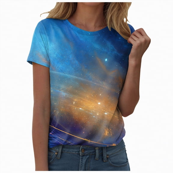 Yindaity Womens T Shirts Unisex 3D Graphic Print Shirts for Mens Women Casual Short Sleeve Tee Shirts Top(Yellow,2XL)