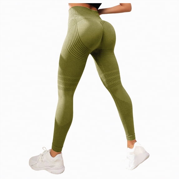 Yindaity Yoga Pants Petite Yoga Leggings - High Waisted Womens Workout Lounge Pants Buttery Soft(Light Green,XL)