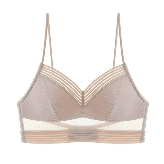 Yindaity sexy bras Bras for Women Sexy Lace Bra Everyday Bralette Beige,3XL