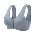 thumbnail image 1 of Yindaity sleep bras for women front closure Front Button Bra, Convenient Sports Bras Women Cotton Ultra Soft Cup Grey,36, 1 of 2