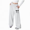thumbnail image 1 of YindaitySweatpants for Girls 10-12 Girls' Teenage Retro Casual Street Style ' Versatile Trendy Casual Comfortable Fleece-Lined Pants(Light Gray,15-16 Years), 1 of 4
