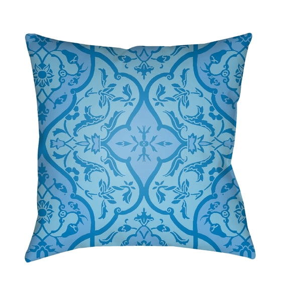 Surya YN023-2020 20 x 20 x 4 in. Yindi Geometric Square Throw Pillow, Bright Blue, Pale Blue & Sky Blue