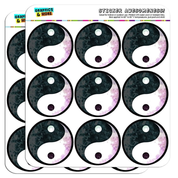 Ying Yang 2" Scrapbooking Crafting Stickers