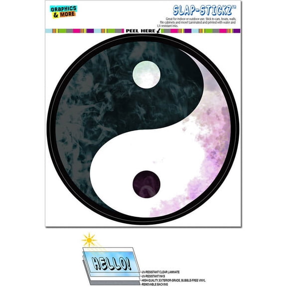 Ying Yang Circle Automotive Car Window Locker Bumper Sticker